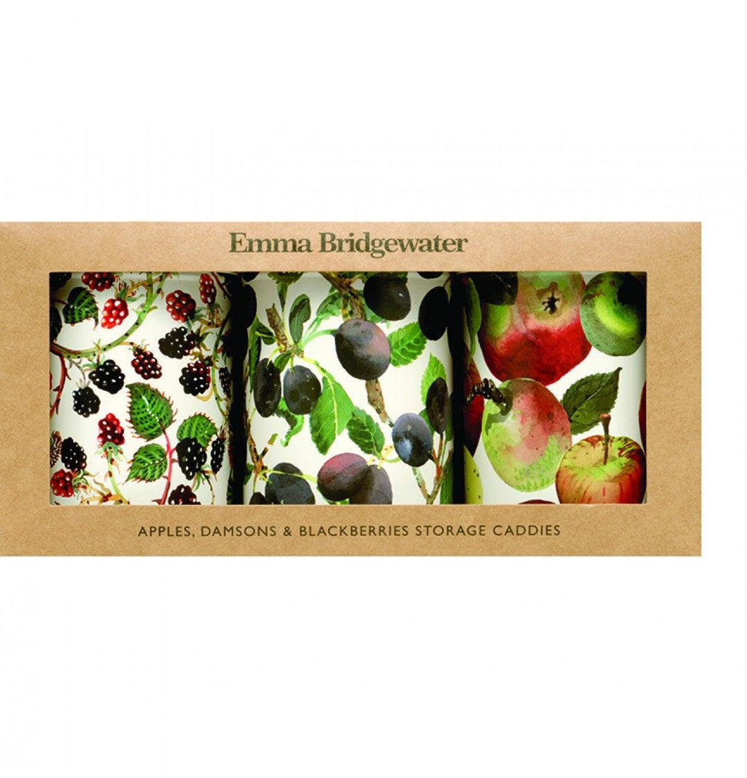 Emma Bridgewater Vegetable Garden, Apples Set of 3 Tin Canisters - Rubys Home Store 