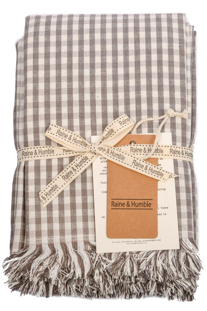 Gingham Tablecloth - Ash - Rubys Home Store 