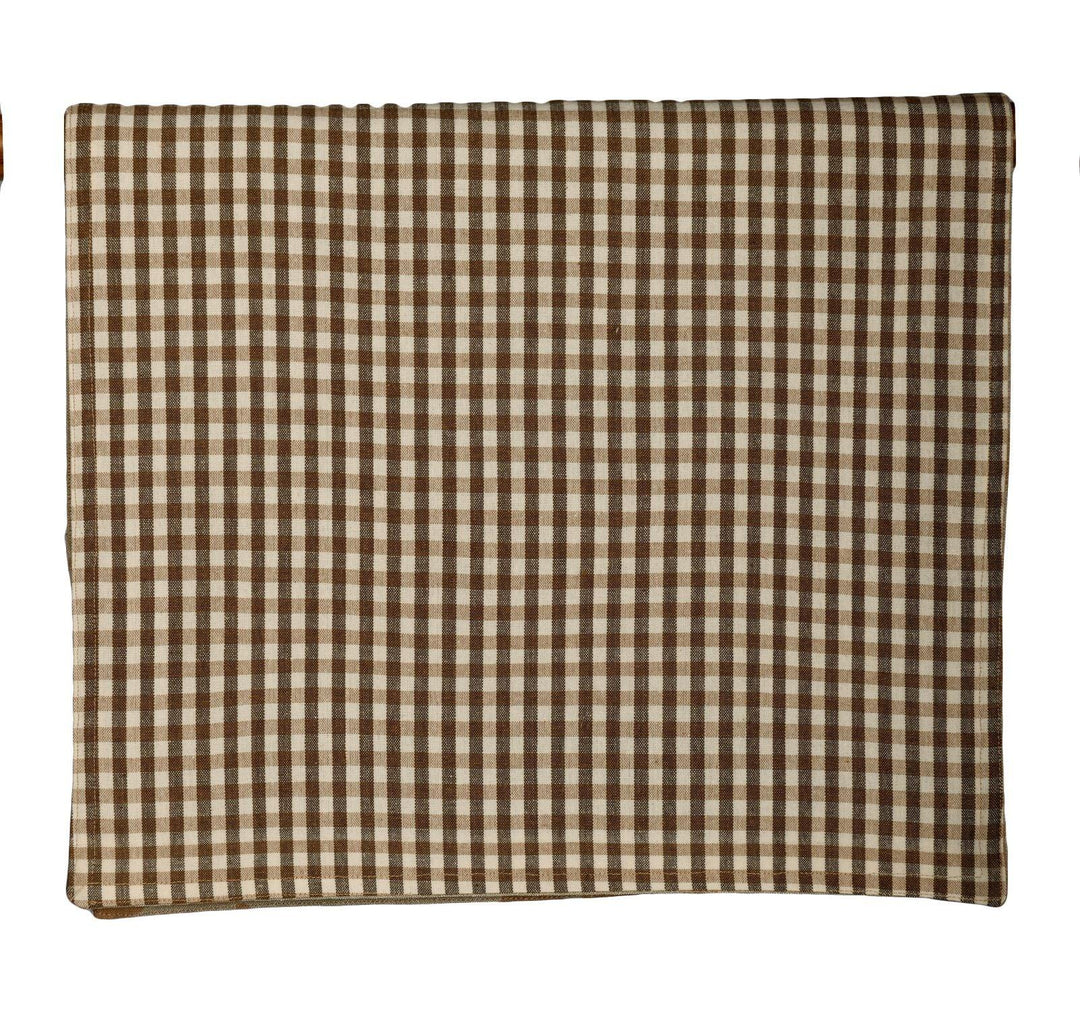 Gingham Tablecloth - Earth Brown - Rubys Home Store 