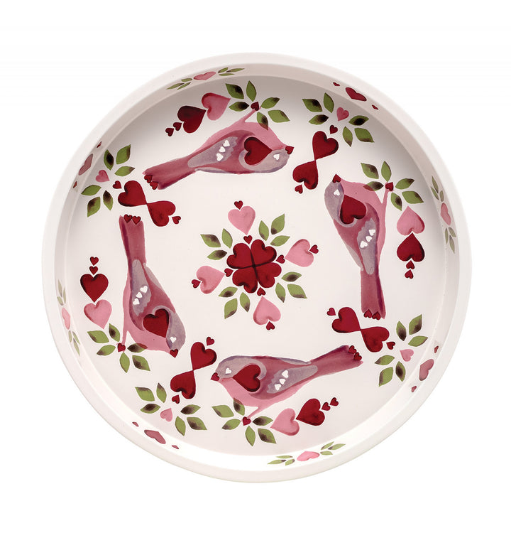 Lovebirds Round Tin Tray  - Emma Bridgewater