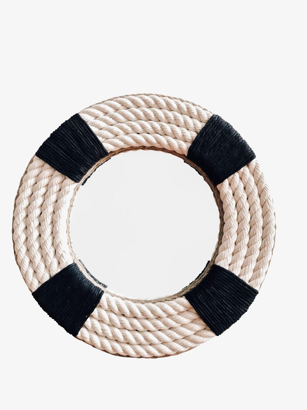 Navy Classic Rope Mirror - Rubys Home Store 