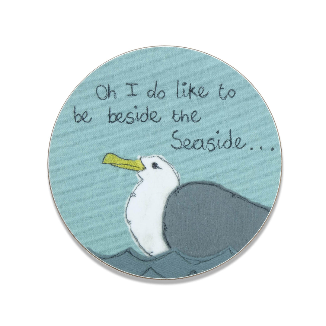 Poppy Treffry Cheeky Seagull - set of 4 Coasters - Rubys Home Store 