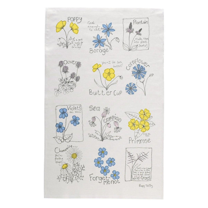 Poppy Treffry  - Flowers Tea Towel - Rubys Home Store 