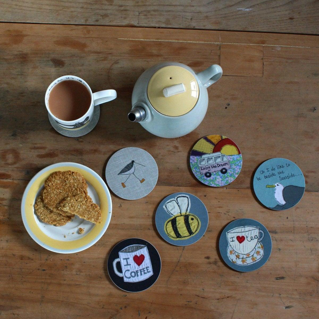 Poppy Treffry  - I Love Coffee - set of 4 Coasters - Rubys Home Store 