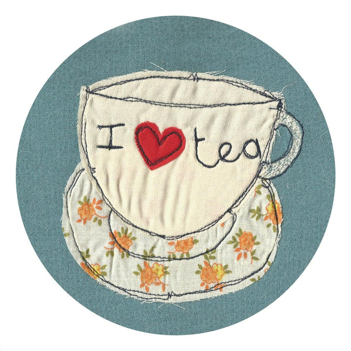 Poppy Treffry  - I Love Tea - set of 4 Coasters - Rubys Home Store 