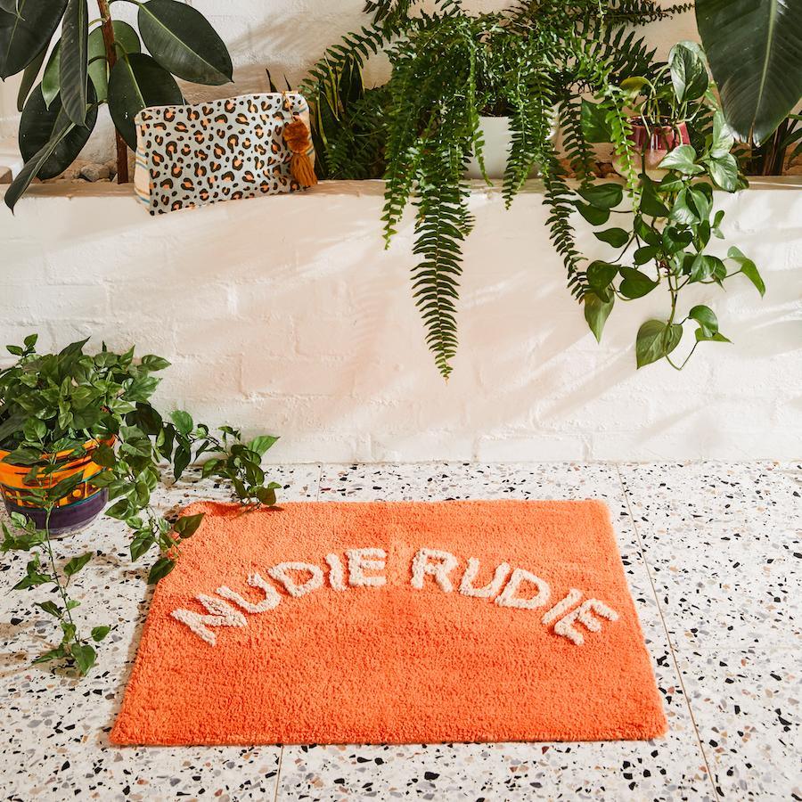 Tula Nudie Rudie Bath Mat - Tangerine - Rubys Home Store 